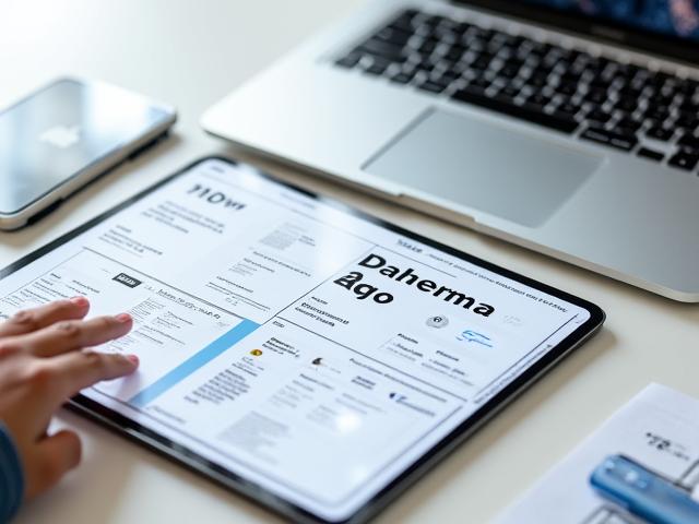 Wireframes und ein interaktiver Prototyp, dargestellt auf einem Tablet.