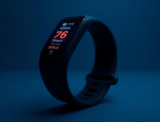 Person verfolgt ihre Herzfrequenz und Aktivität auf einer Smartwatch während des Trainings.