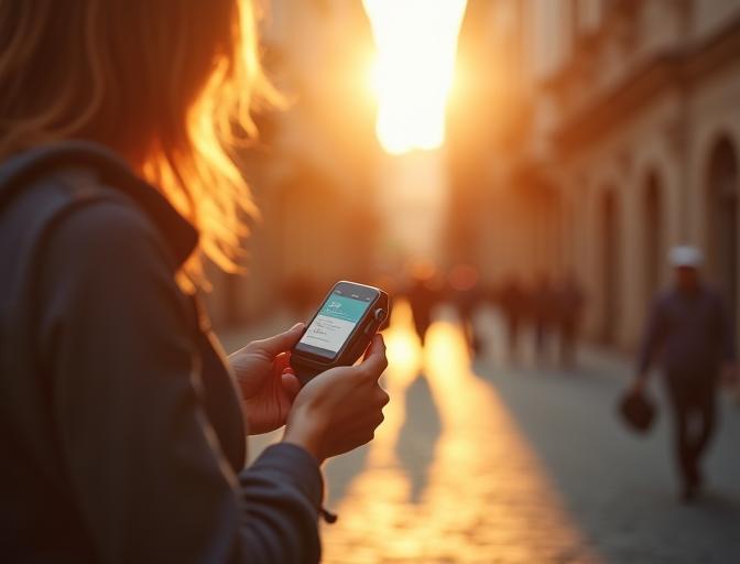 Smartwatch dient als Bordkarte und zeigt Wetteraktualisierungen für Reisende.